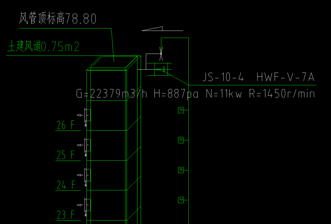 余壓傳感器暖通施工階段的正壓送風(fēng)及排煙系統(tǒng)圖