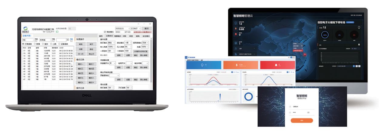 車庫感應(yīng)燈電腦配置和云臺顯示